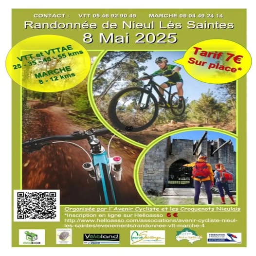 Nieul-lès-Saintes - Randonnée - VTT - Marche