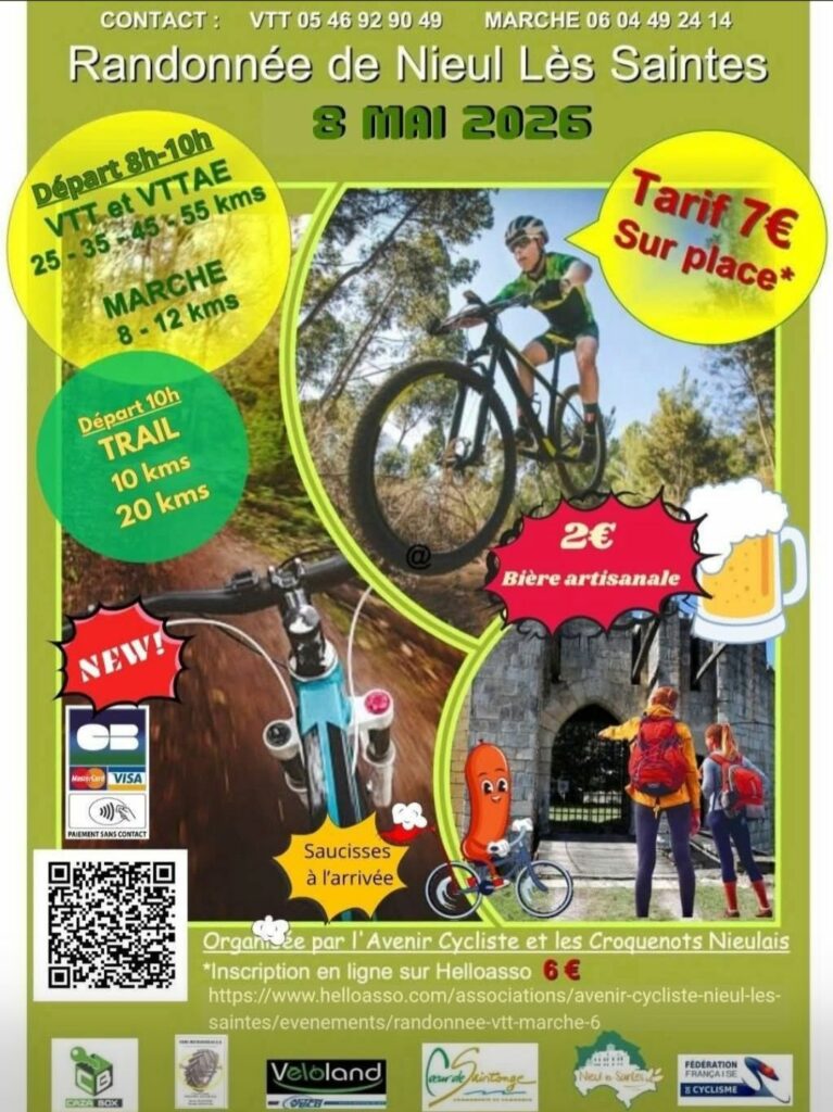 Randonnée VTT MArche -Nieul-lès-Saintes