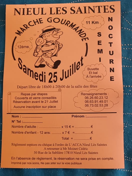 Nieul-lès-Saintes - Marche gourmande